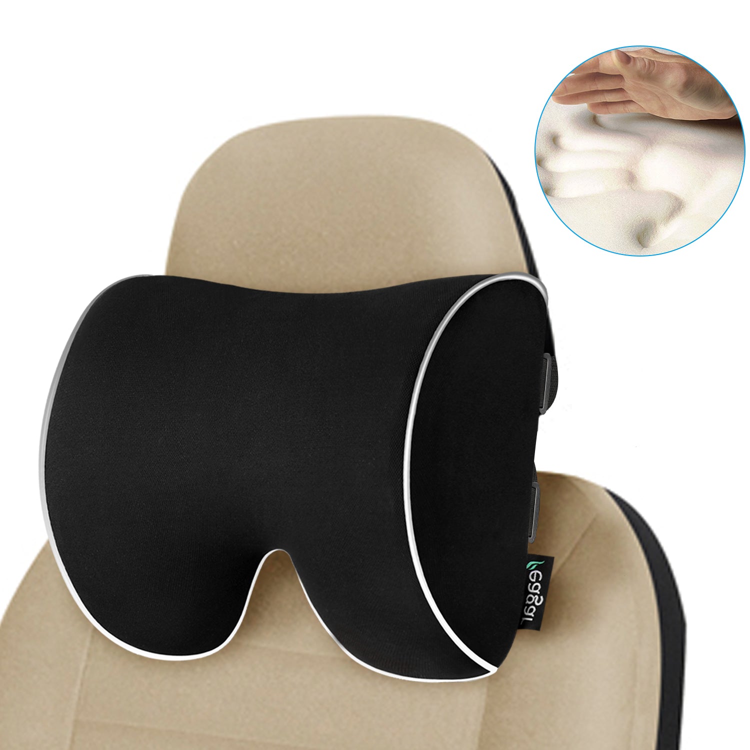 Newgam Car Pillow - Car Neck Pillow for Neck Pain Relief and Cervical  Support,Car Seat Neck Pillow with 100% Pure Memory Foam and Washable  Cover,Car