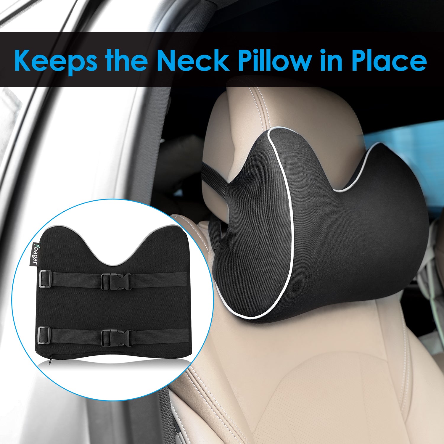 Car Seat Headrest Neck Rest Cushion, Car Seat Neck Pillow 100